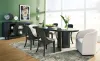 Ashley Furniture D821/25/01(2)/02A/60 Rowanbeck - 8 Pc. - Dining Table, 4 Side Chairs, 2 Arm Chairs, Server - Black
