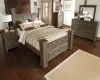 Ashley Furniture B251/31/36/68/66/99 Ashley Furniture B251/31/36/68/66/99 Juararo - 5 Pc. - Dresser, Mirror, King Poster Bed - Dark Brown