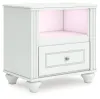 Ashley Furniture PCB1819-91 Kozlani - One Drawer Night Stand - White