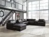 Ashley Furniture 74305S47 Ashley Furniture 74305S47 Modmax II - 8-Piece Sectional With LAF Corner Chaise And Audio Consoles - Black