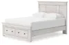 Ashley Furniture PCB1171B9 Ashley Furniture PCB1171B9 Makidern - Queen Panel Storage Bed With Under Bed Storage Unit And Storage Footboard - Whitewash