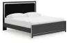 Ashley Furniture PCB3380B10 Ashley Furniture PCB3380B10 Zuraleus - King Upholstered Panel Platform Bed With Roll Slats - Black
