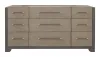 Pulaski Furniture P402-BR-K1-KIT3 Pulaski Furniture P402-BR-K1-KIT3 Anderson Park - Queen Upholstered Panel Bed And Drawer Dresser With Mirror - Moose Trail / Frontier Brown