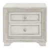 Pulaski Furniture P269-BR-K1-KIT1 Camila - Queen Upholstered Bed With Nightstand - Creamy White