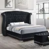 CoasterElevations 300643KE Barzini - Upholstered Eastern King Wingback Bed - Black