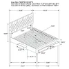 CoasterEssence 305878KE Soledad - Upholstered Eastern King Storage Bed - Light Gray