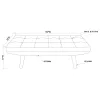CoasterEssence 910213 Wilson - Fabric Upholstered Tufted Accent Bench - Gray