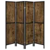 CoasterEveryday 961413 Deepika - 4-Panel Room Divider Folding Screen - Rustic Nutmeg