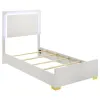 Coaster Fine Furniture 222931T Marceline - Wood Twin LED Panel Bed - White