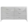 Coaster Fine Furniture 215793 Cassia - 6-Drawer Bedroom Dresser Cabinet - White High Gloss