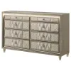 Coaster Fine Furniture 222663 Lorient - 8-Drawer LED Bedroom Dresser Cabinet - Ivory And Camel