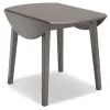 Ashley Furniture D194-15 Shullden - Round Drm Drop Leaf Table - Gray