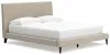 Ashley Furniture B1199/231/36/94 Ashley Furniture B1199/231/36/94 Cielden - 3 Pc. - Dresser, Mirror, California King Upholstered Bed With Roll Slats - Soft Gray / Beige