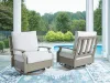 Ashley Furniture P701-821 Rainier Ranch - Swivel Glider Chair With Cushion - Brown / Beige