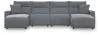 Ashley Furniture 65906S11 Ashley Furniture 65906S11 Modmax II - 4-Piece Power Reclining Sectional With Double Chaise - Salt And Pepper