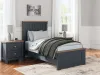 Ashley Furniture B414/21/26/45/53/52/86 Landocken - 6 Pc. - Dresser, Mirror, Chest, Twin Panel Bed - Brown / Blue