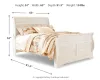 Ashley Furniture B267B29 Willowton - Queen Sleigh Bed - Whitewash
