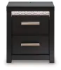 Ashley Furniture PCB2611-92 Brizmore - Two Drawer Night Stand - Black