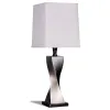 CoasterEveryday 1497 Keene - Tapered Shade Table Lamp Silver (Set of 2) - Distressed Silver