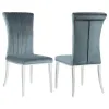 CoasterElevations 109452 Beaufort - Upholstered Dining Side Chair (Set of 2) - Steel Gray