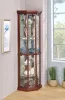 CoasterEssence 3393 Appledale - 6-Shelf Corner Curio Display Cabinet - Medium Brown