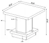CoasterEveryday 705167 Reston - Square Engineered Wood Side End Table - Cappuccino
