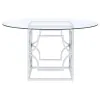 Coaster Fine Furniture 192561BG Starlight - Round Glass Top Metal Dining Table - Chrome