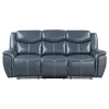 Coaster Fine Furniture 610271-S3 Sloane - 3 Piece Upholstered Reclining Sofa Set - Blue
