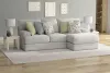 Jackson Furniture Industries 2340/46/76-28 Stockbridge - 2 Piece Sofa Chaise With Comfort Coil Seating And 6 Accent Pillows Included (Right Side Facing Chaise) - Slate