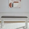 Liberty Furniture 182-B900124 Brook Bay - Upholstered Counter Bench - Textured White / Carbon Gray