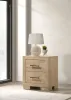 Coaster Fine Furniture 223112 Arielle - 2-Drawer Bedroom Nightstand With Casters - Light Oak