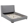 Coaster Fine Furniture 315928Q Rennes - Upholstered Queen Wingback Platform Bed - Gray