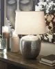 Ashley Furniture L207314 Magalie - Metal Table Lamp  - Antique Silver Finish