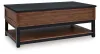 Ashley Furniture T737-9 Kallari - Lift Top Cocktail Table - Warm Brown / Black