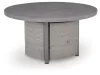 Ashley Furniture PCP418-776 Half Moon Beach - Round Fire Pit Table - Gray