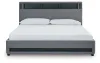 Ashley Furniture PCB2721B22 Ashley Furniture PCB2721B22 Verishaw - California King Upholstered Bed With Wireless Audio - Gray