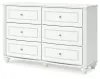 Ashley Furniture PCB1819-21 Kozlani - Six Drawer Dresser - White
