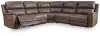 Ashley Furniture PCU12001S4 Ashley Furniture PCU12001S4 Bleckley - 5-Piece Power Reclining Sectional With RAF And LAF Recliners - Espresso