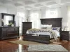 Pulaski Furniture P012-BR-K2-KIT4 Pulaski Furniture P012-BR-K2-KIT4 Caldwell - Queen Storage Bed, 2 Nightstands And Drawer Dresser With Mirror - Smoked Molasses