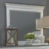 Liberty Furniture 417-BR52 Allyson Park - Crown Mirror - Wirebrushed White / Charcoal