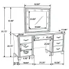 CoasterElevations 205897 Barzini - 7-Drawer Vanity Set With Lighting - White