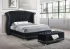 CoasterElevations 300643KE Barzini - Upholstered Eastern King Wingback Bed - Black