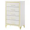 Coaster Fine Furniture 224735 Lucia - 5-Drawer Bedroom Chest - White