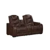 New Classic U5483-25-BRN New Classic U5483-25-BRN Chester - Reclining Console Loveseat - Brown