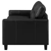 Coaster Fine Furniture 504665 Scotland - Faux Leather Upholstered Track Arm Loveseat - Black