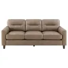 Coaster Fine Furniture 504667 Scotland - Faux Leather Upholstered Track Arm Sofa - Brown