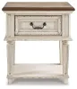 Ashley Furniture B743-91 Realyn - One Drawer Night Stand - Chipped White