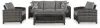Ashley Furniture P335-081 Oasis Court - Sofa, Chairs, Table Set (Set of 4) - Gray