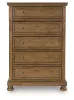 Ashley Furniture PCB779-46 Feddinger - Five Drawer Chest - Medium Brown