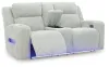 Ashley Furniture PC6420318 Ashley Furniture PC6420318 Forest Lake - Power Reclining Loveseat With Console / Adj Headrest - Alloy